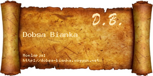 Dobsa Bianka névjegykártya
